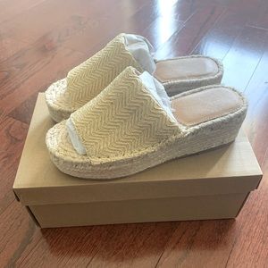 Platform Espadrille Sandals Tan Size 7